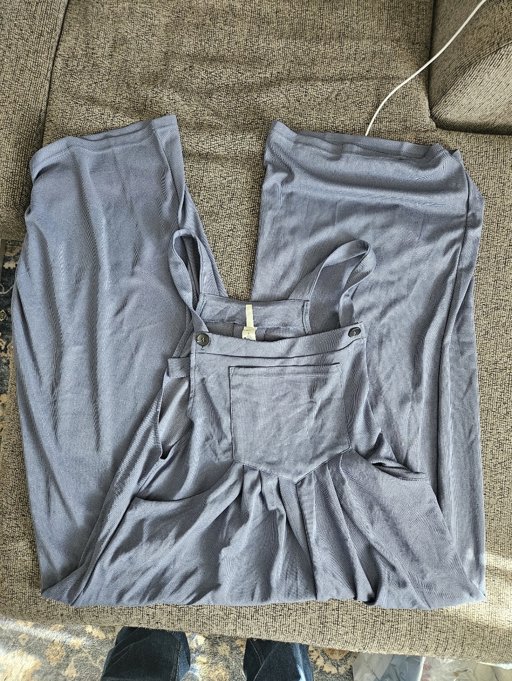 HALARA Slate Blue Jumpsuit Romper with Front Pocket
